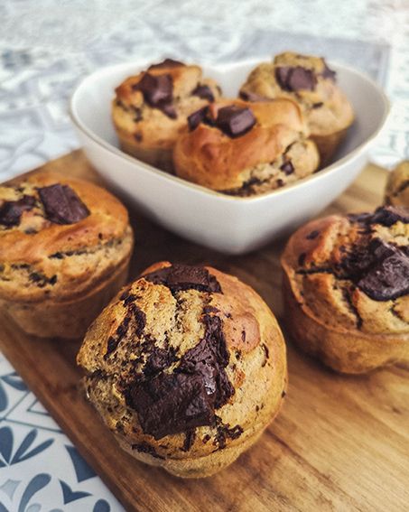 muffins vegan sans sucre au chocolat