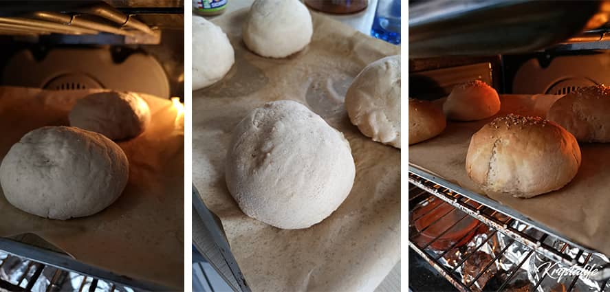 Preparation of the burger buns