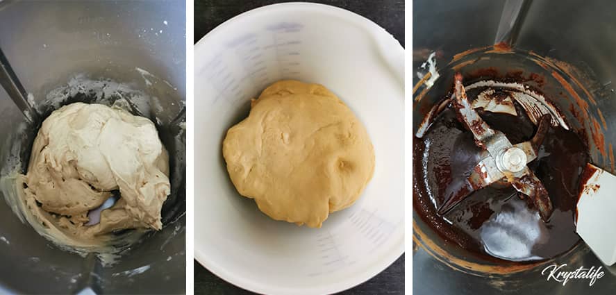 Cinnamon rolls dough preparation