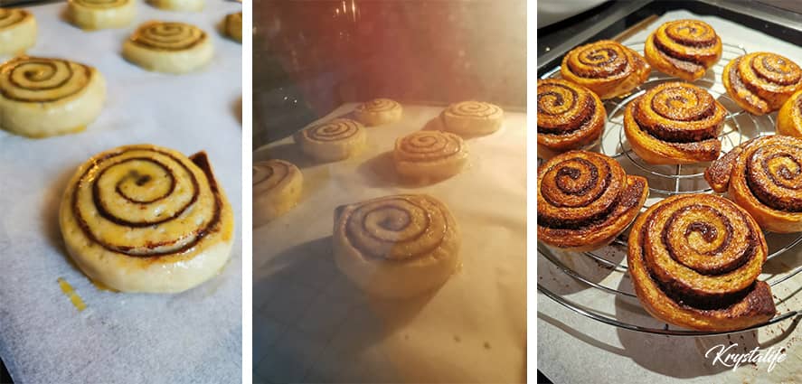 Preparation of the cinnamon rolls